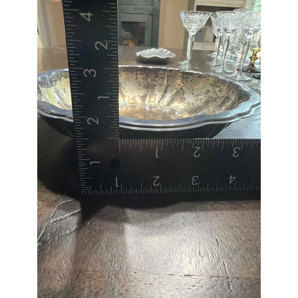 Vintage Ford 500-500 Club 1966 Silverplate Scalloped Bowl Trophy Award 8.5